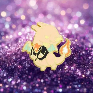 Gentleman Charizard Enamel Pin – Dapper Pokémon Collectible!